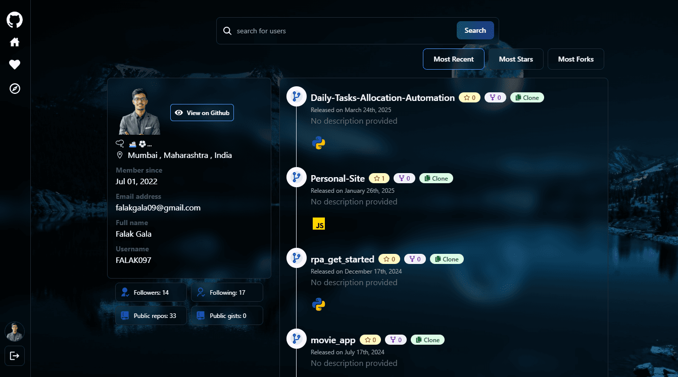 MERN GitHub Viewer